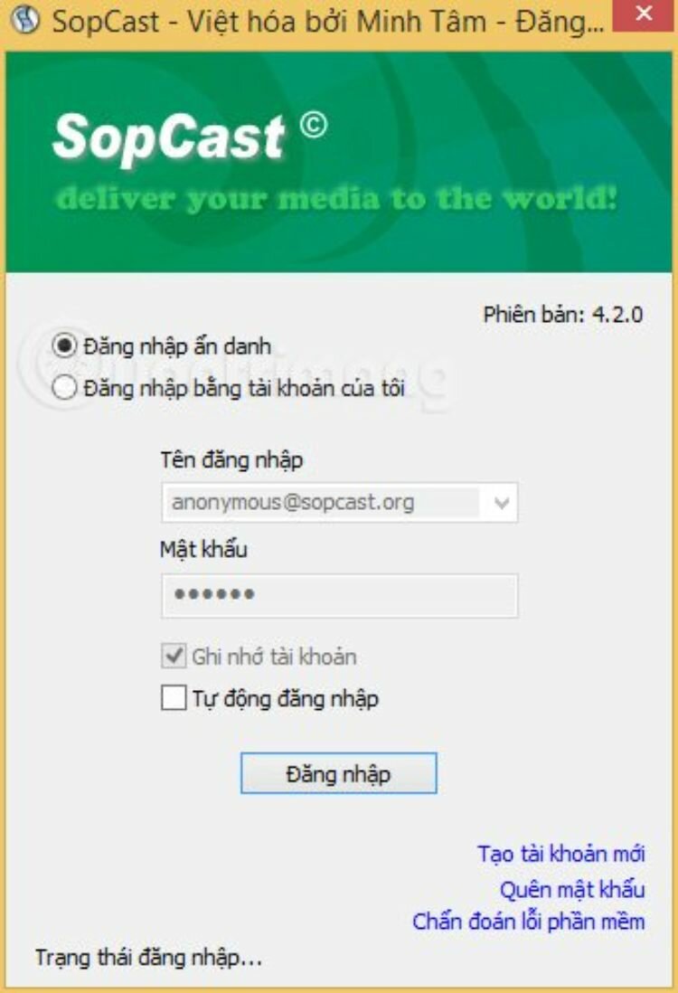 cách xem bóng đá bằng sopcast